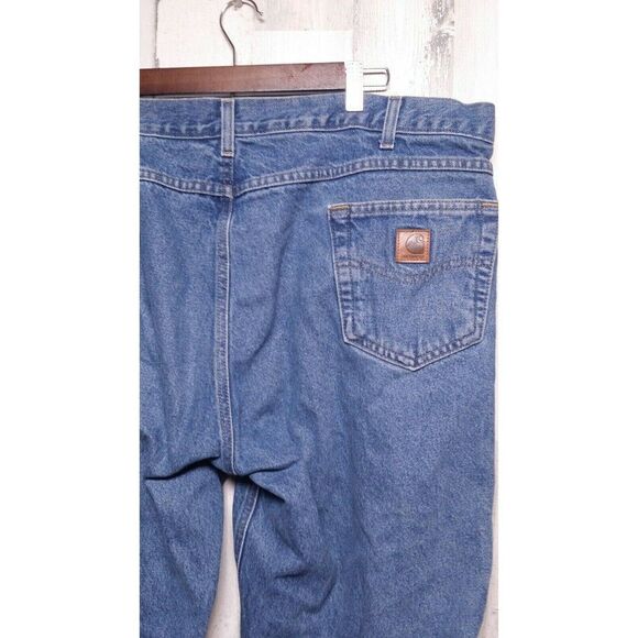 Carhartt Men's Jeans 43x29 (Tag 44x30) Style B17 DST Relaxed Fit Tapered Leg - Picture 6 of 9